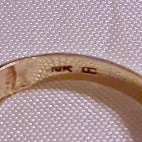 Rare Natural Pink Zircon 10K Yellow Gold Rg Sz 8 4.3g - Picture 4 of 6